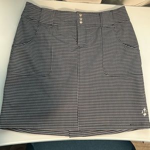 Jog it Club golf skirt with built in spandex shorts in flattering tiny plaid